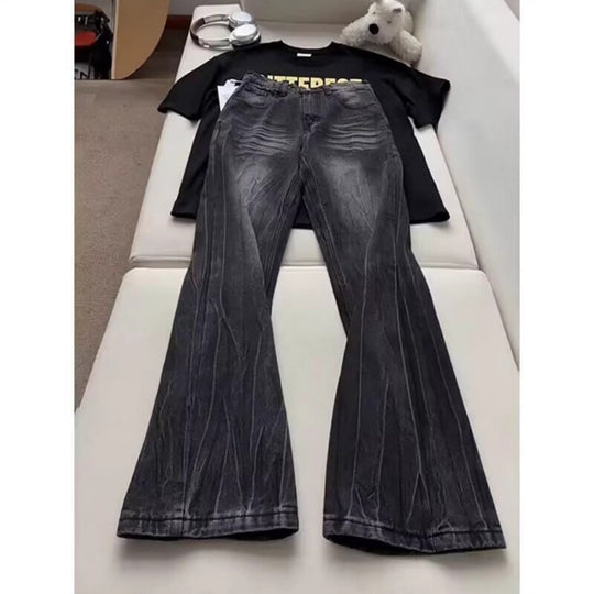 Damen Weitgeschnittene Bootcut-Jeans Shop Nory