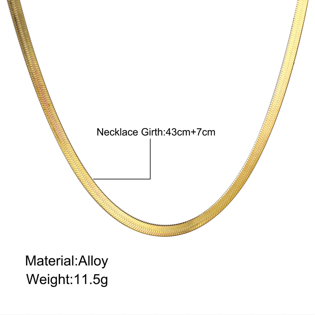 Damen Halskette mit doppeltem, geschmeidigem Design und funkelnden Akzenten Shop Nory