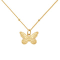 Damen Halskette mit kunstvollem Schmetterlingsanhänger und feiner Gliederkette Shop Nory