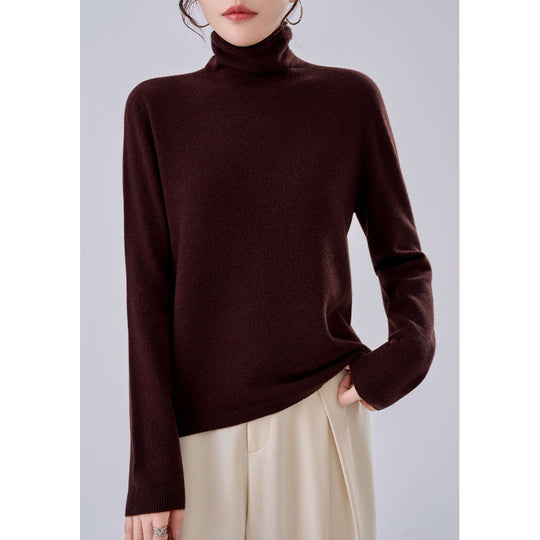 Damen Leichter Kaschmir-Mix Rollkragenpullover mit feinem Soft-Finish und schmaler Silhouette Shop Nory