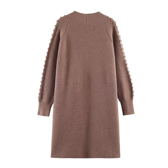 Damen Longline Strickcardigan mit Perlen- und Rüschendetail offene Front Shop Nory
