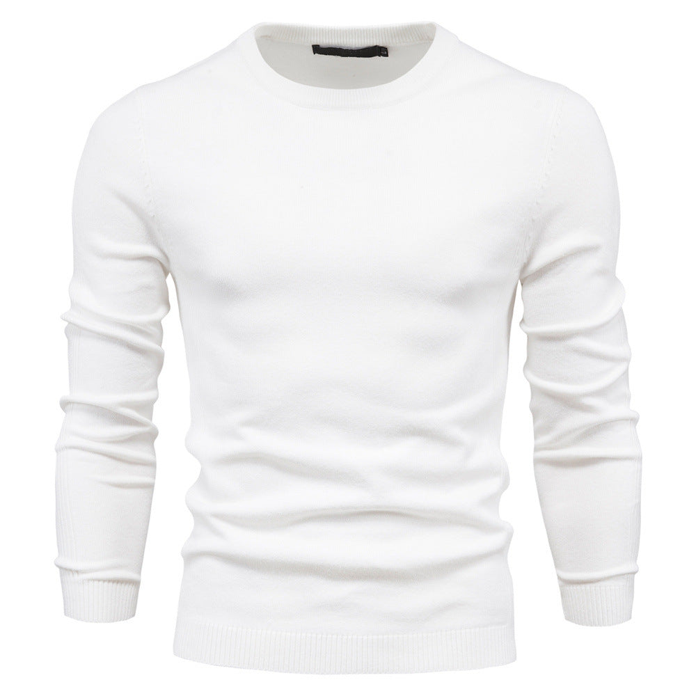 Herren Rundhals Pullover aus hochwertiger Baumwolle