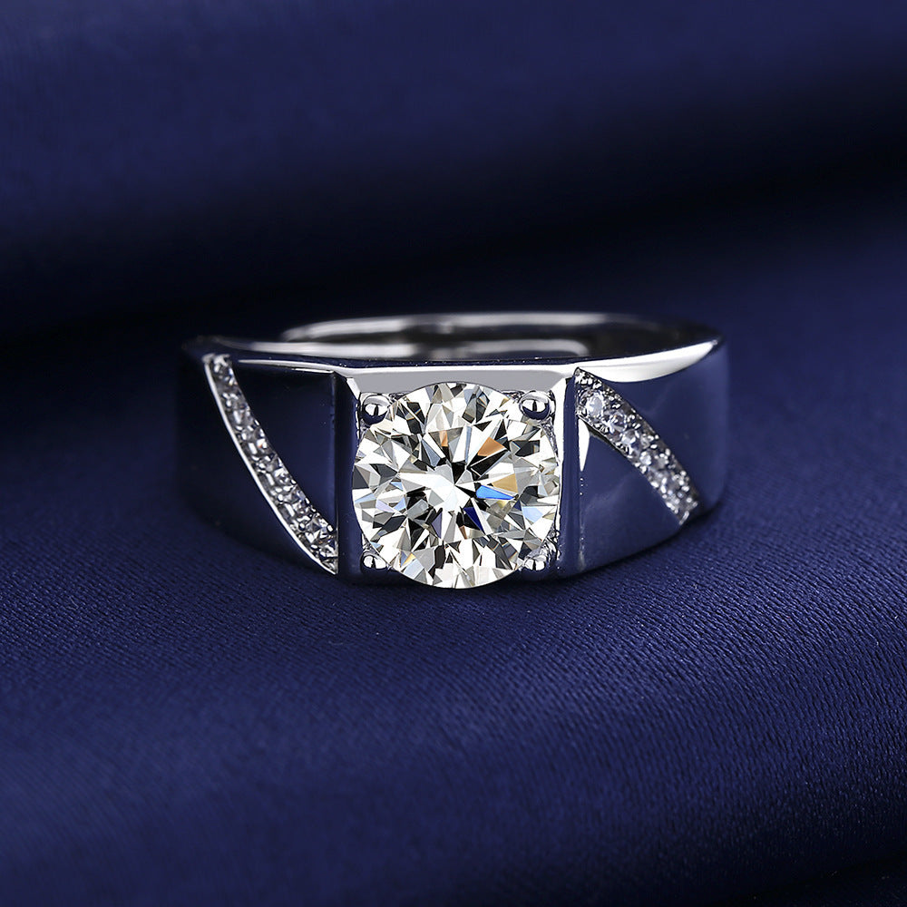 Damen eleganter Ring mit quadratischem Kristall und filigranen Details Shop Nory