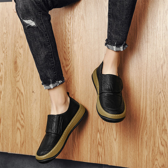 Herren Slip-On Sneaker mit Klettverschluss und dicker Plateausohle Shopy Nory