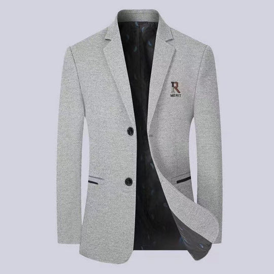 Herren Tailliertes Struktur-Sakko im Slim‑Fit mit Logostick und leichter Innenfütterung Shop Nory