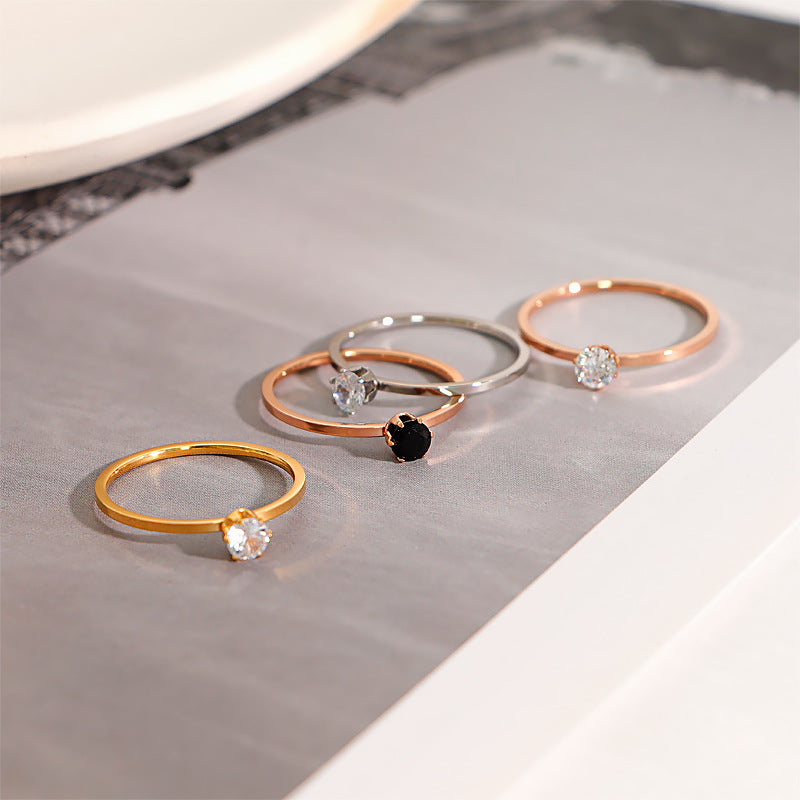 Damen eleganter Ring mit funkelndem Kristall Shop Nory