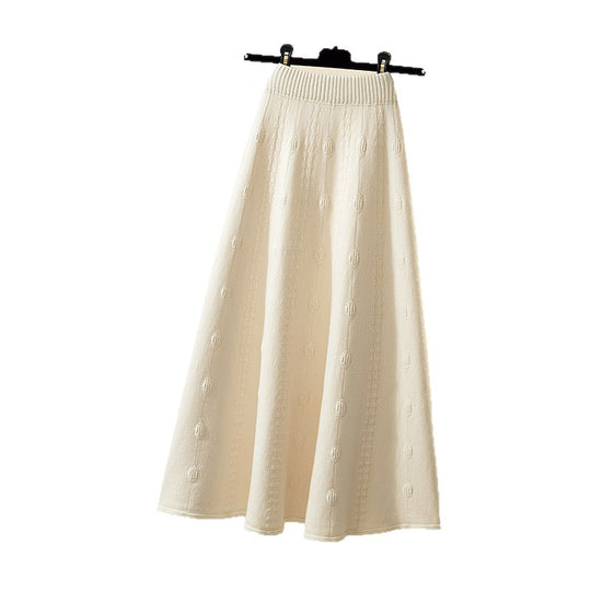 Damen Eleganter, luftiger Maxirock mit Rippstruktur Shop Nory