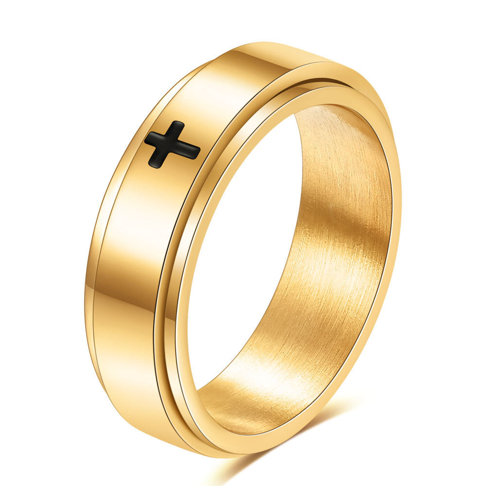 Damen Ring mit stilvollem Plus-Motiv Shop Nory