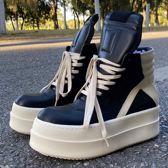 Damen Plateau-High-Top Sneaker-Stiefel mit gepolstertem Schaft und extrahoher Gummisohle Shop Nory