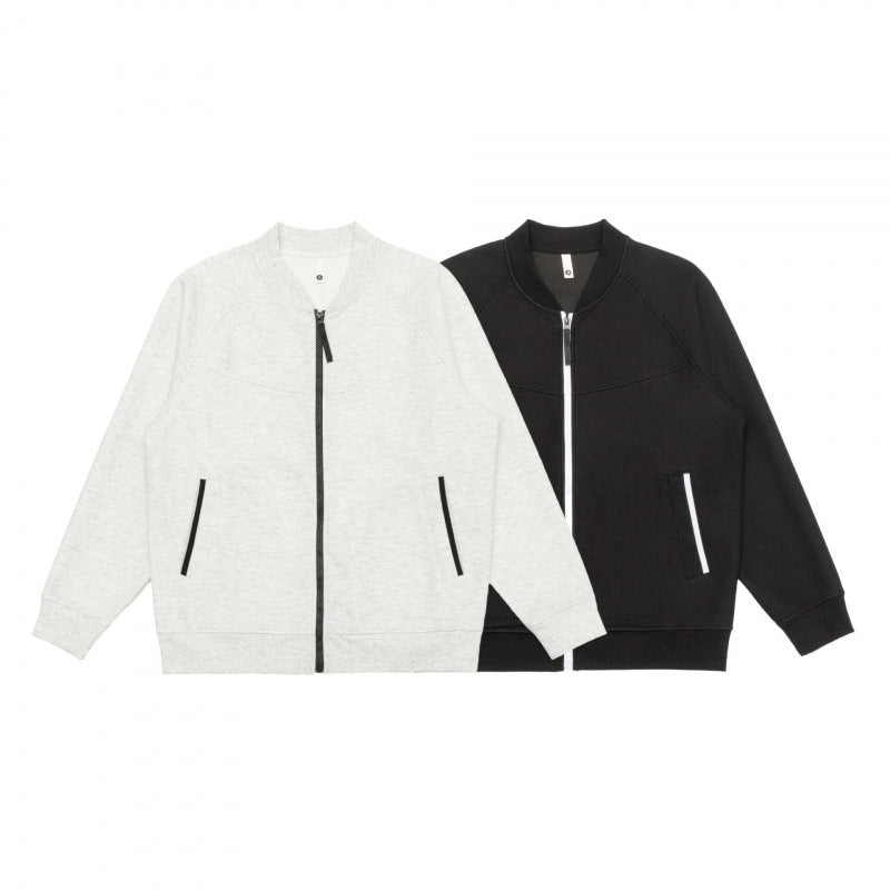 Unisex Freizeit-Bomberjacke im Boxy-Schnitt mit Kontrastreißverschluss Shop Nory