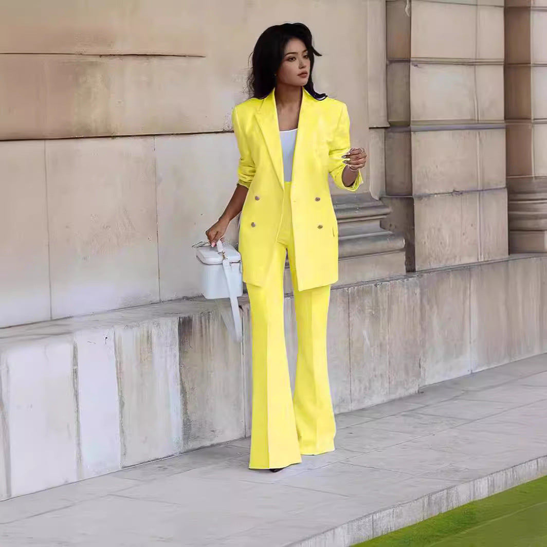 Damen Zweiteiliges Tailoring-Set mit Oversized-Blazer und High‑Waist-Schlaghose Shop Nory