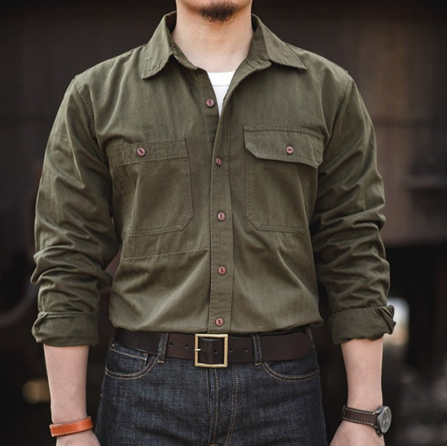 Herren Utility-Hemd mit Brusttaschen Shop Nory