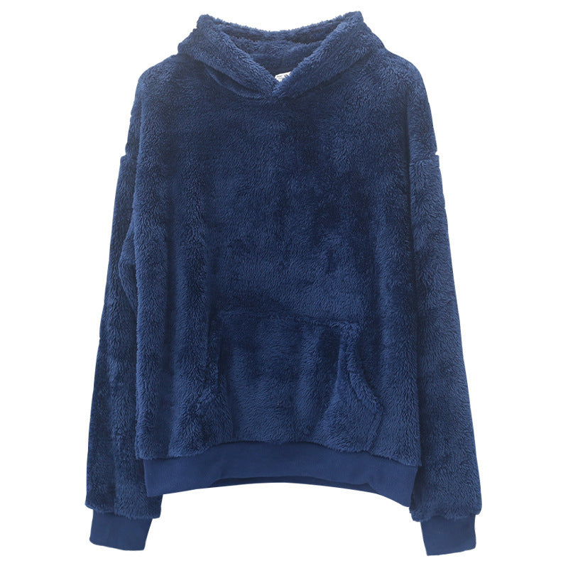 Unisex nan kuscheliger Kapuzenpullover aus Teddyplüsch mit Kängurutasche Shop Nory