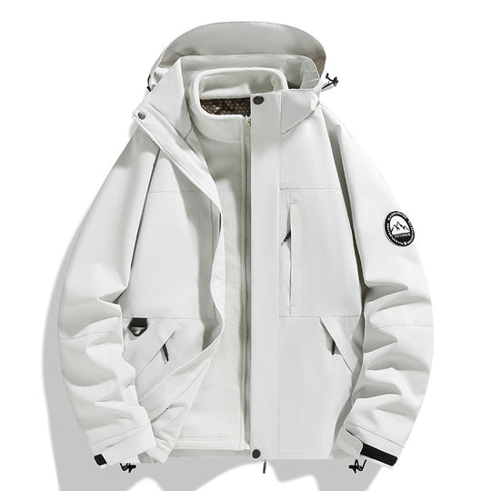 Damen zweilagige Softshell-Outdoorjacke mit herausnehmbarer Fleece-Innenjacke und Kapuze Shop Nory