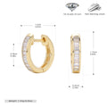Damen Creolenohrringe mit luxuriösem Zirkonbesatz aus 925 Sterling Silber Shop Nory