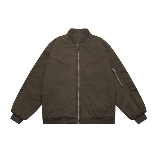 Unisex Oversize Utility‑Bomberjacke mit Ärmeltasche, elastischem Saum und verdeckten Eingriffstaschen Shop Nory
