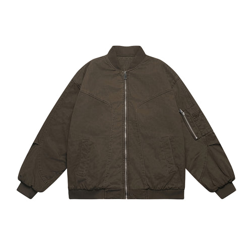 Unisex Oversize Utility‑Bomberjacke mit Ärmeltasche, elastischem Saum und verdeckten Eingriffstaschen Shop Nory