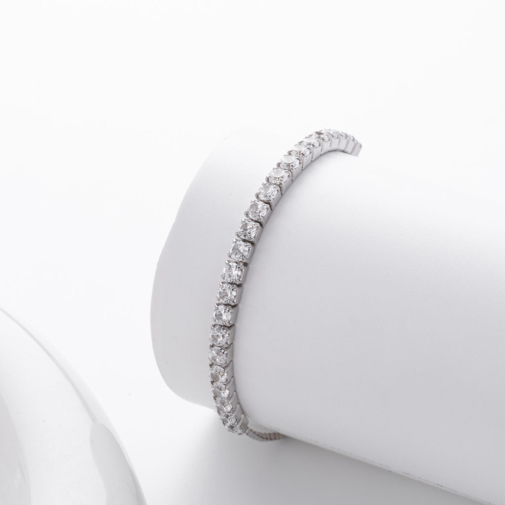 Damen Zartes Armband mit funkelnden Zirkonsteinen aus 925 Sterling Silber Shop Nory