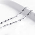 Damen feine Kette mit glänzenden, ovalen Glieder-Elementen Shop Nory