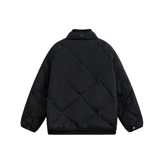 Unisex Boxy gesteppte Winterjacke mit Stehkragen und Rippbündchen Shop Nory