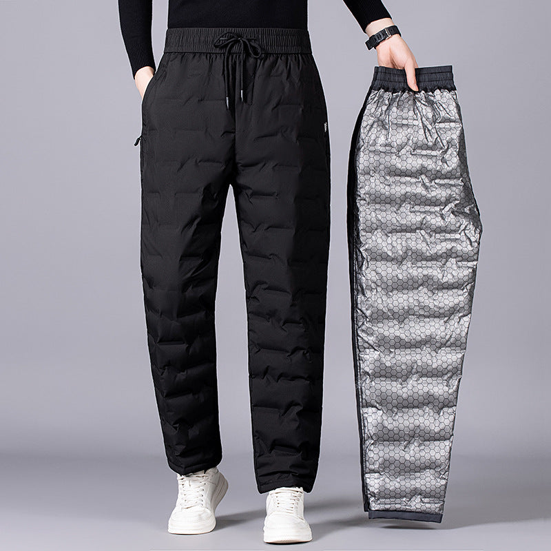 Herren Gepolsterte Thermohose mit Steppung, elastischem Bund und Reißverschlusstaschen Shop Nory