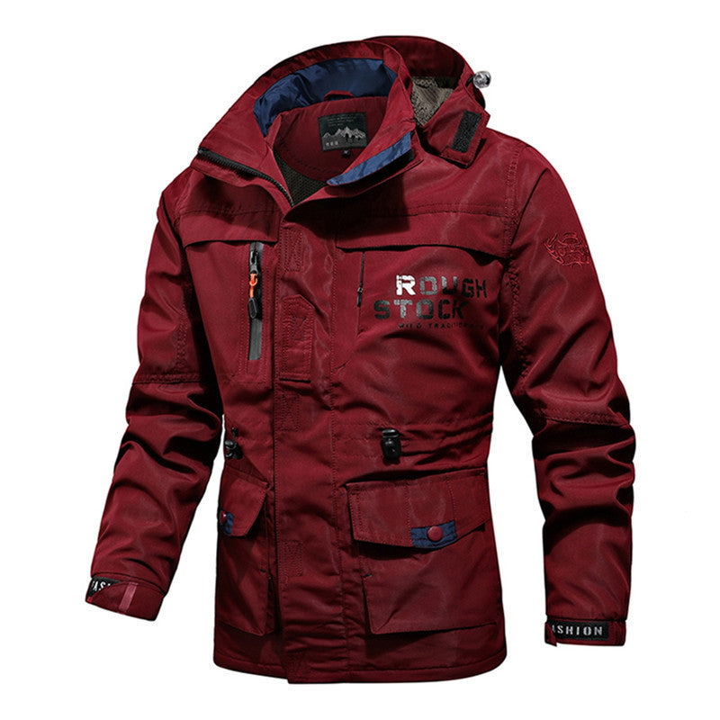 Herren robuster Canvas-Fieldparka mit Kapuze, Multifunktionstaschen und Taillenregulierung Shop Nory