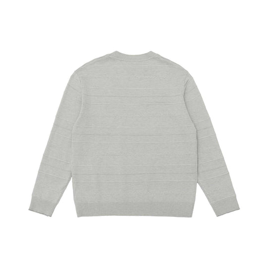 Unisex Leichter Rundhalspullover aus Baumwollmischung mit dezenter Strukturstreifen‑Optik und geripptem Saum Shop Nory