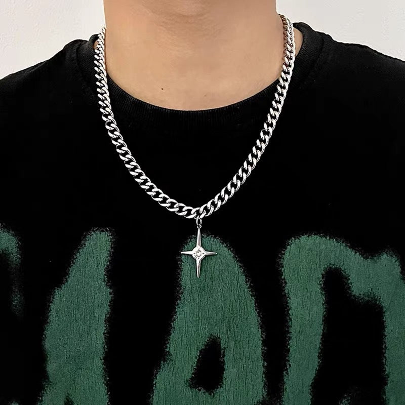 Damen Kette mit modernem Sternenanhänger und hochwertigem Gliederdesign Shop Nory