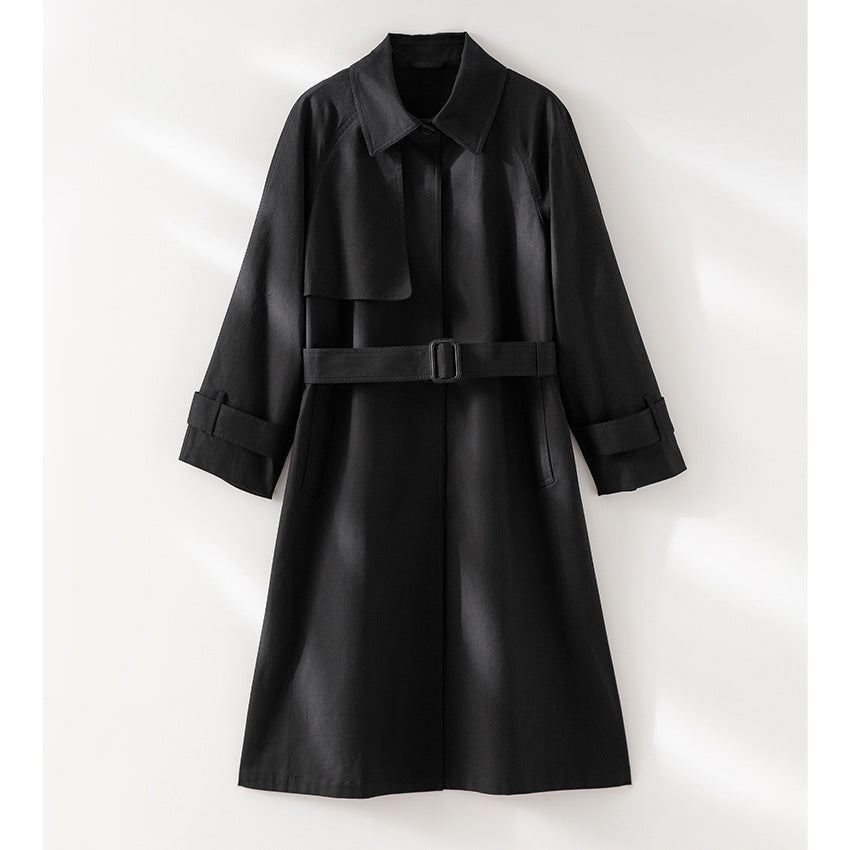 Damen Klassischer Trenchcoat mit Gürtel und Sturmblende Shop Nory