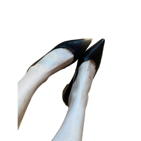Damen Elegante spitz zulaufende Slipper‑Ballerinas aus softem Glattleder mit minimalem Keilabsatz Shop Nory