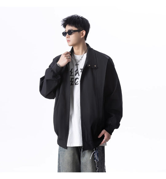 Herren Urbane Utility-Jacke mit hohem Kragen Shop Nory