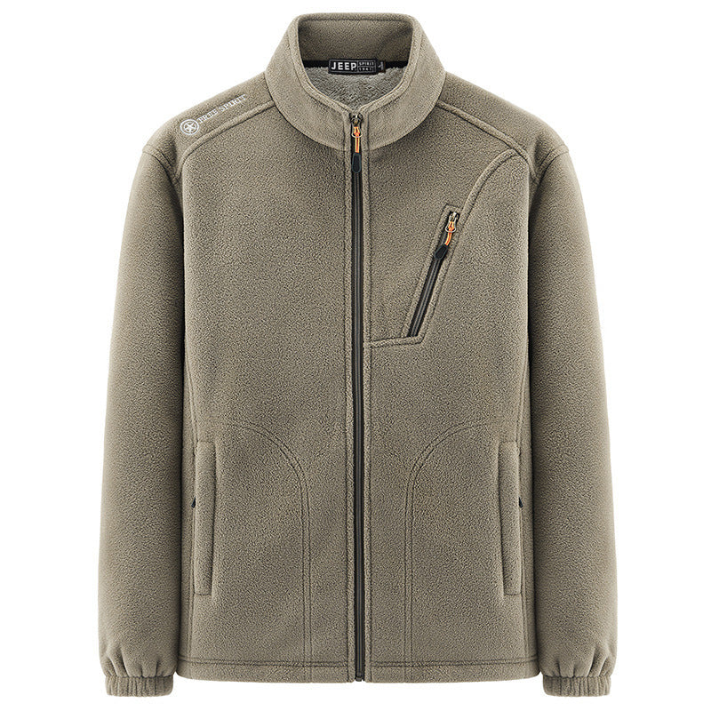 Herren Thermo‑Fleecejacke mit Sherpa‑Innenfutter, Stehkragen und Reißverschlusstaschen Shop Nory