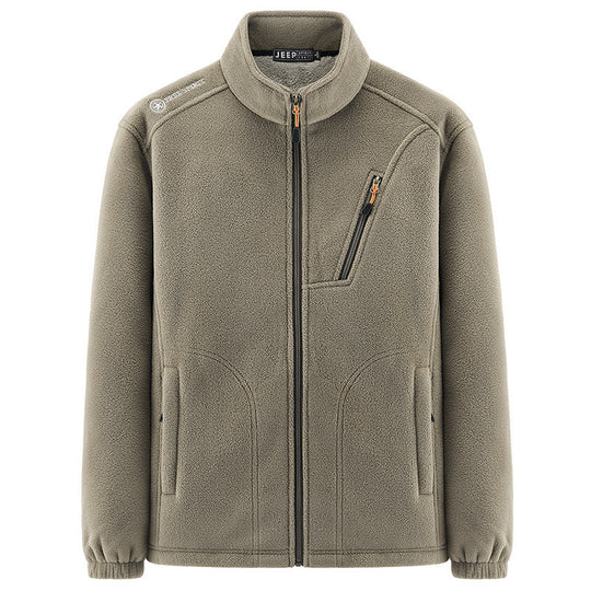 Herren Thermo‑Fleecejacke mit Sherpa‑Innenfutter, Stehkragen und Reißverschlusstaschen Shop Nory