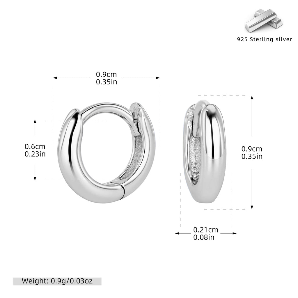 Damen Creolen in elegantem, modernem Design aus hochwertigem 925 Sterling Silber Shop Nory