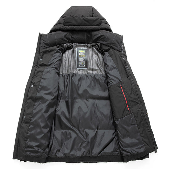 Herren Thermo-Steppjacke mit Daunenmix, winddichter Kapuze und Multifunktions-Taschen Shop Nory
