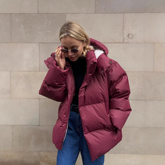 Damen Steppdaunenjacke mit hohem Kragen Shop Nory
