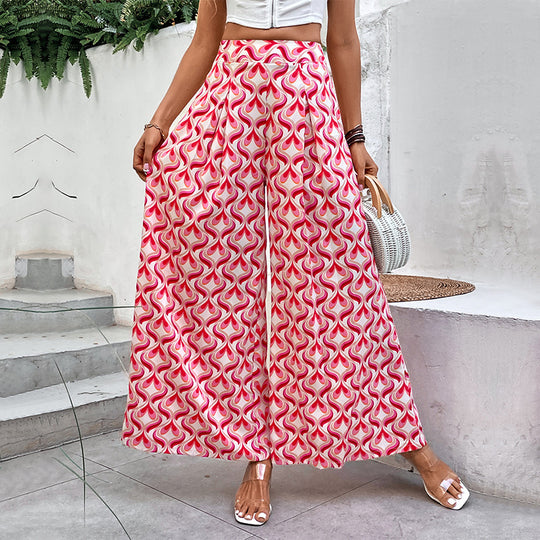 Damen Weite Hosen mit buntem Muster Shop Nory