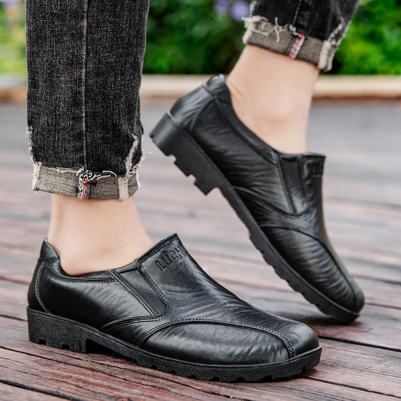 Herren Elegante Slip-On Business-Halbschuhe mit elastischen Einsätzen und rutschfester Profilsohle Shop Nory