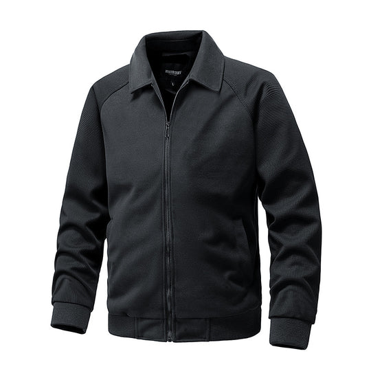 Herren Lässige Sweatjacke mit Reißverschluss und strukturierten Rippenärmeln Shop Nory
