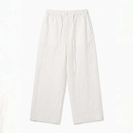 Damen Modische Leinenhose mit elastischem Bund Shop Nory