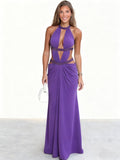 Damen Elegantes Abendkleid mit aufregendem Cut-Out-Design und funkelnden Akzenten