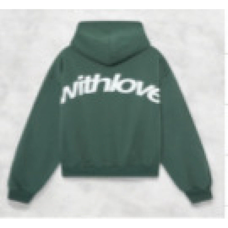 Unisex Oversized Kapuzenpullover mit großem Rückenprint und weichem Fleece Innen Shop Nory