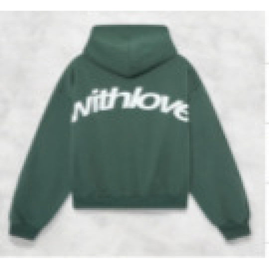 Unisex Oversized Kapuzenpullover mit großem Rückenprint und weichem Fleece Innen Shop Nory