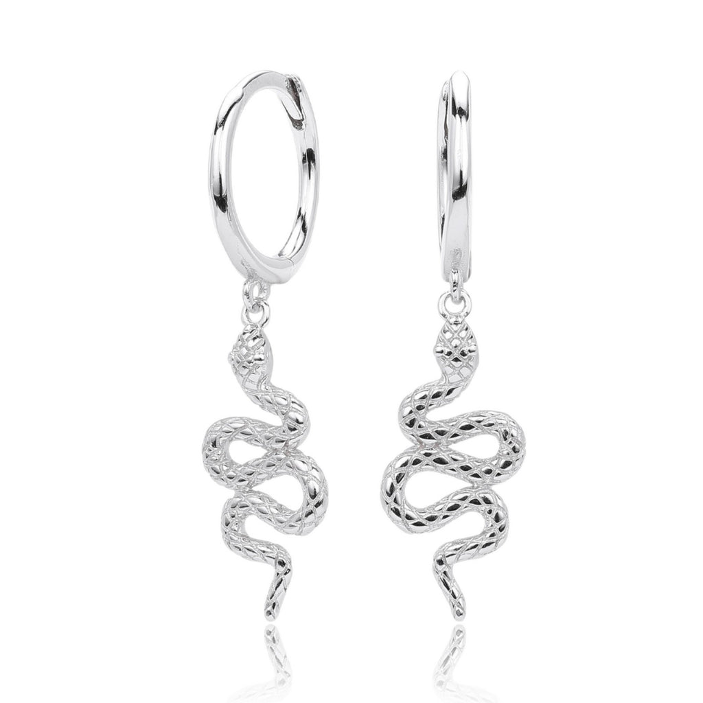Damen Ohrhänger mit schlangenförmigem Design aus hochwertigem 925 Sterling Silber Shop Nory