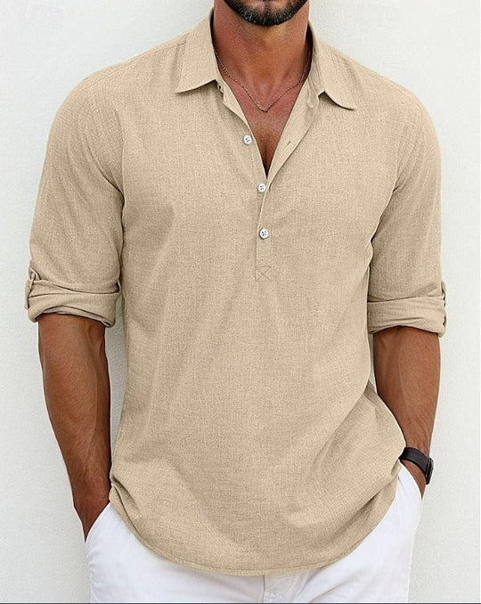 Herren Poloshirt mit modernen Knöpfen und lässigem Schnitt