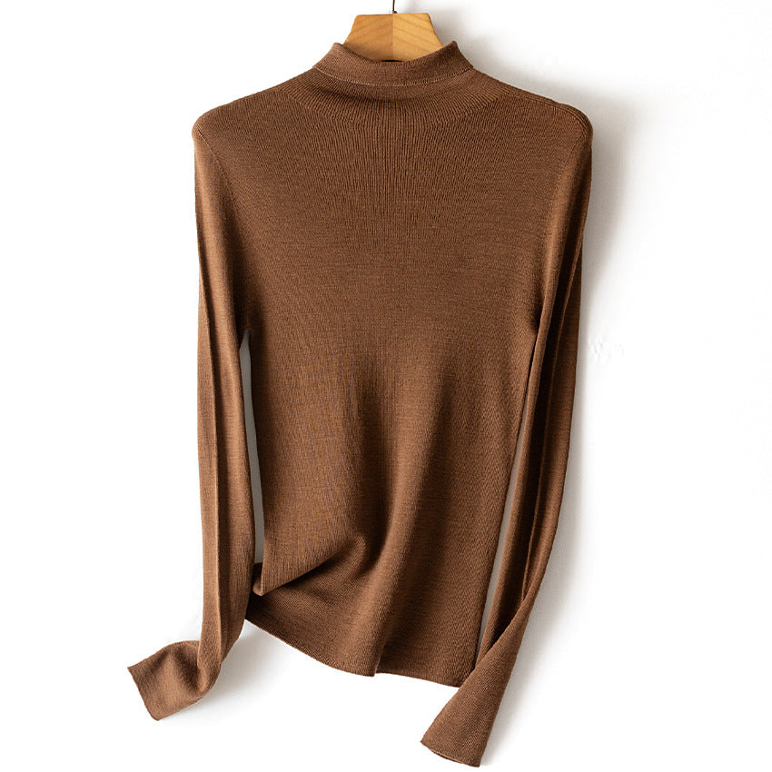 Damen Leichter Feinstrick-Rollkragenpullover mit fließender Passform Shop Nory