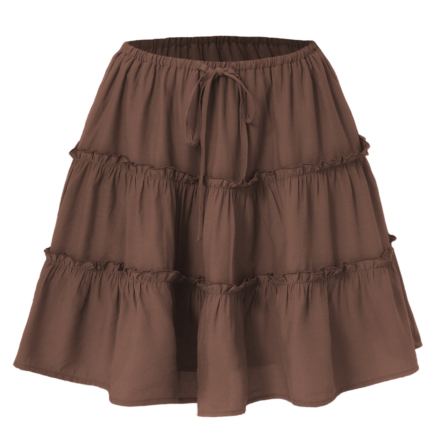 Damen Midirock mit voluminösen Rüschen