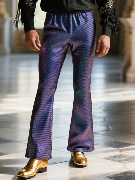 Herren glitzernde Paillettenhose im extravaganten Disco-Stil