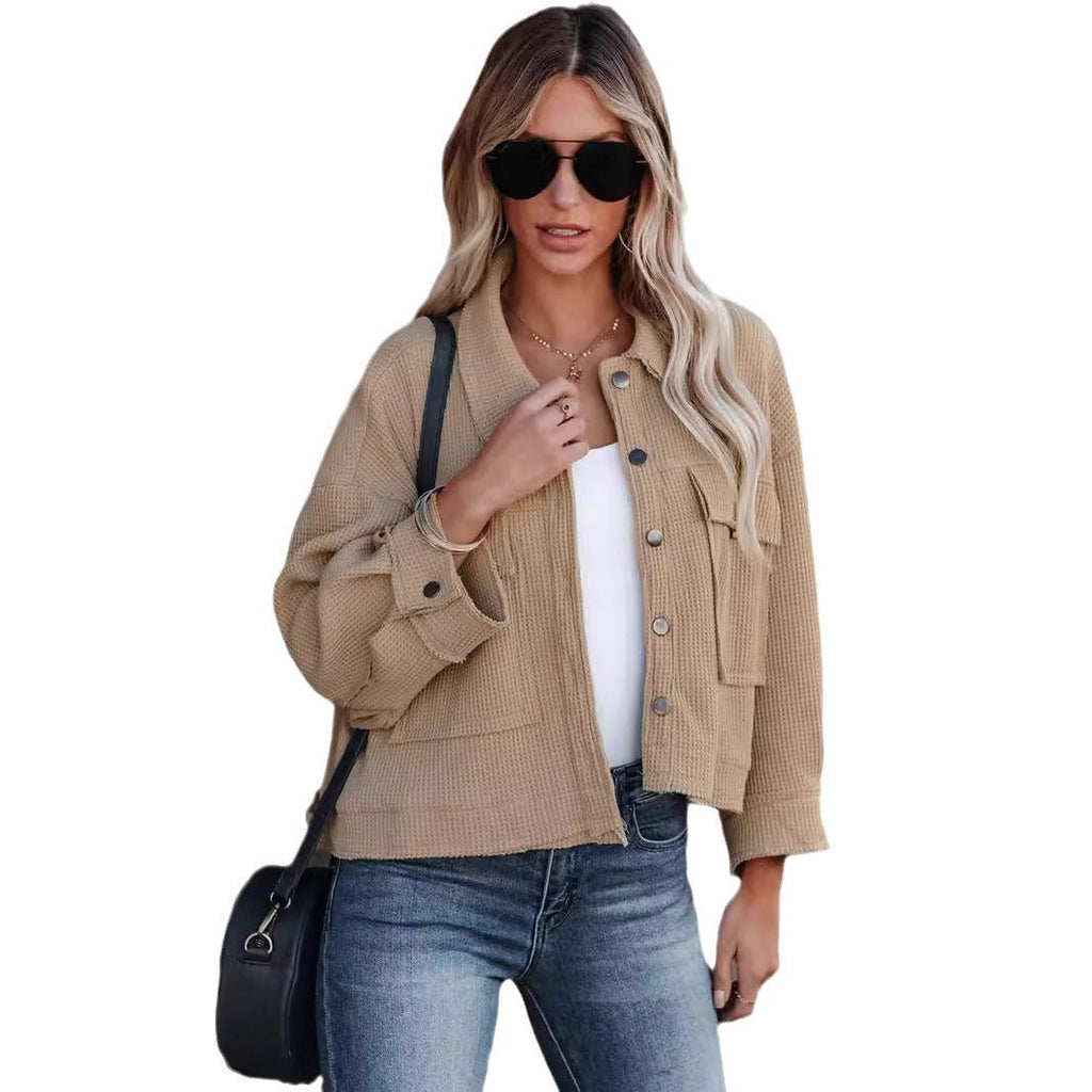 Damen gemütliche Waffle-Jacke