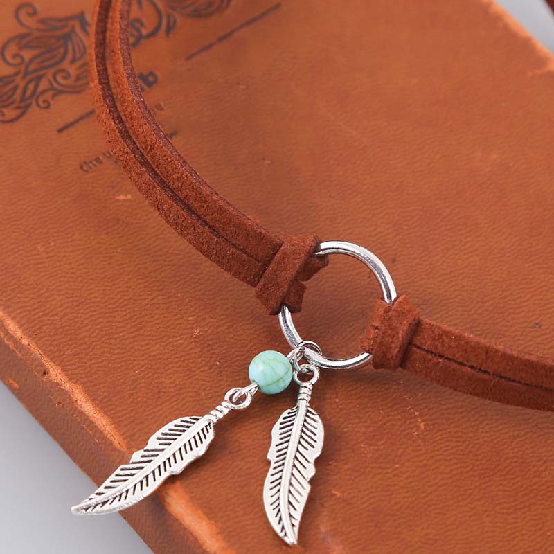 Böhmische Blatt-Anhänger-Halskette | Shop Nory